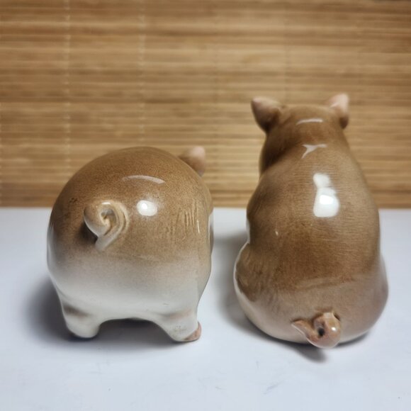 Vintage Pig Salt and Pepper Shakers Made in Japan 1982 Farmhouse Kitchen - Picture 6 of 14